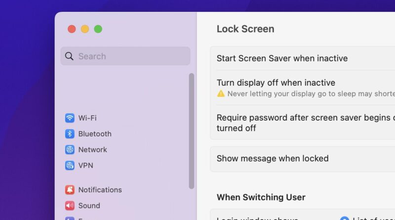 Schützen Sie Ihren Mac: Verstehen und Nutzen Sie die Sperrbildschirm-Optionen von macOS