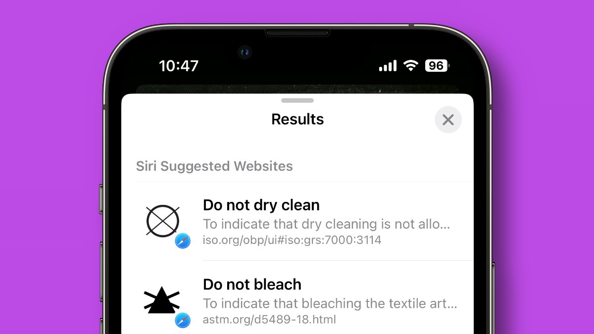 iOS 17 macht Wäschewaschen leichter: So identifizieren Sie Wäschesymbole mit der neuen Visual Look Up-Funktion