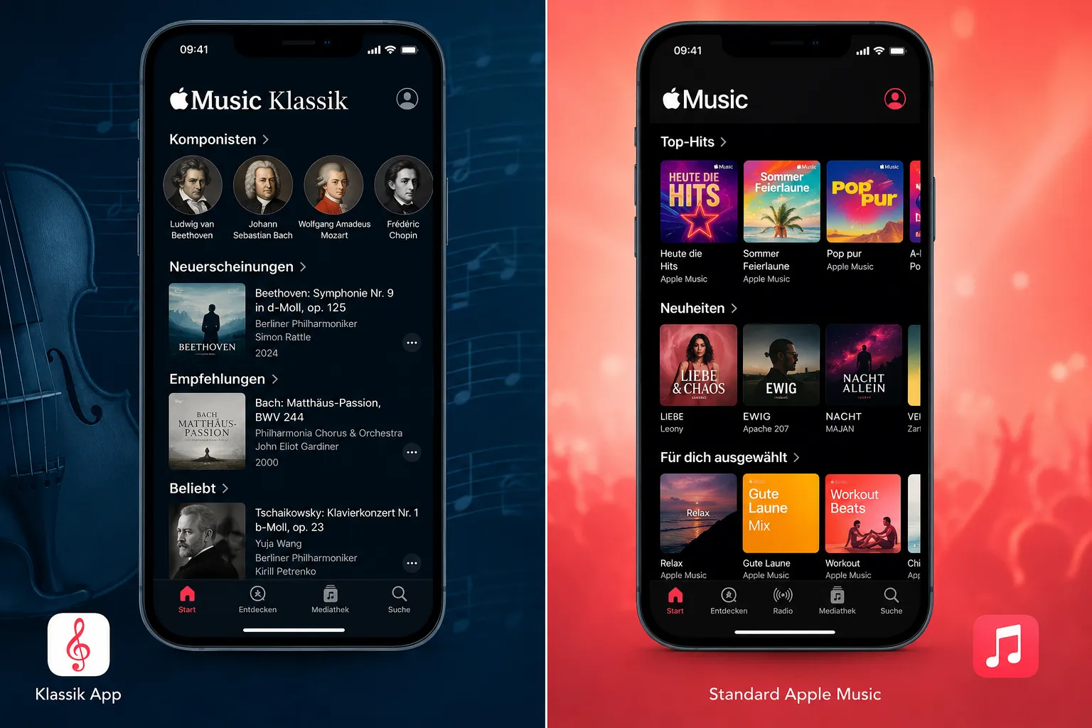 Alles zur Apple Music Classical App 1 Apple Music Classical vs. reguläres Apple Music: Was ist der Unterschied?