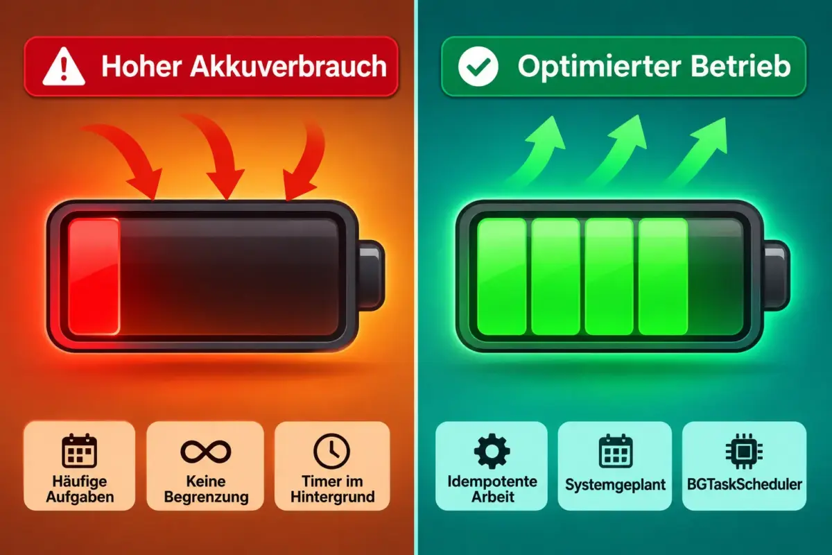 Akkuverbrauch durch iOS-Hintergrundausführung minimieren