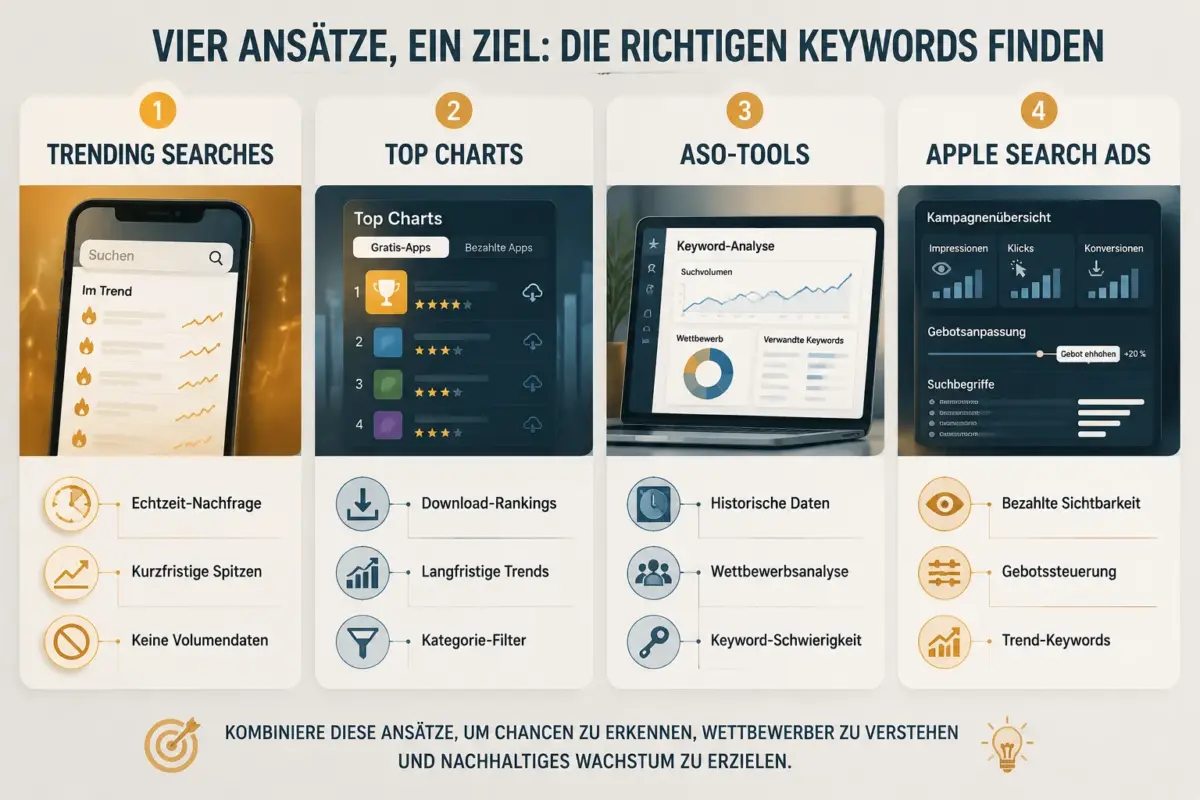 App Store Trending Searches für die Keyword-Recherche nutzen 2 Beste Tools, um App Store Trending Searches langfristig zu verfolgen