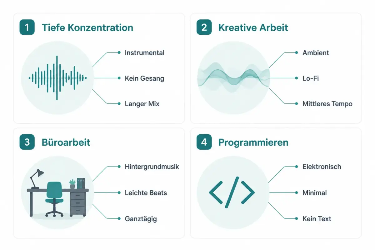 Die besten Apple Music Playlists für Fokus, Produktivität und Arbeit 1 Die besten Apple Music Playlists für Homeoffice und Deep Work