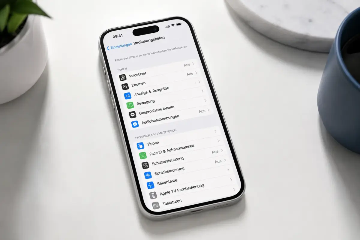 iOS-Bedienungshilfen: Kompletter Leitfaden für iPhone-Nutzer im Alltag 1 iOS-Bedienungshilfen auf einem iPhone