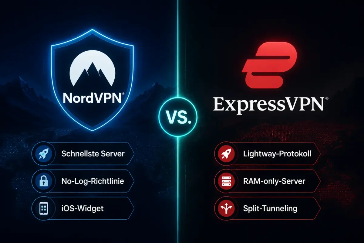Beste iOS-Sicherheits- und Datenschutz-Apps 2026: VPNs, Passwort-Manager und Tracker-Blocker fürs iPhone 2 ExpressVPN oder NordVPN: Was ist besser für iPhone-Datenschutz?