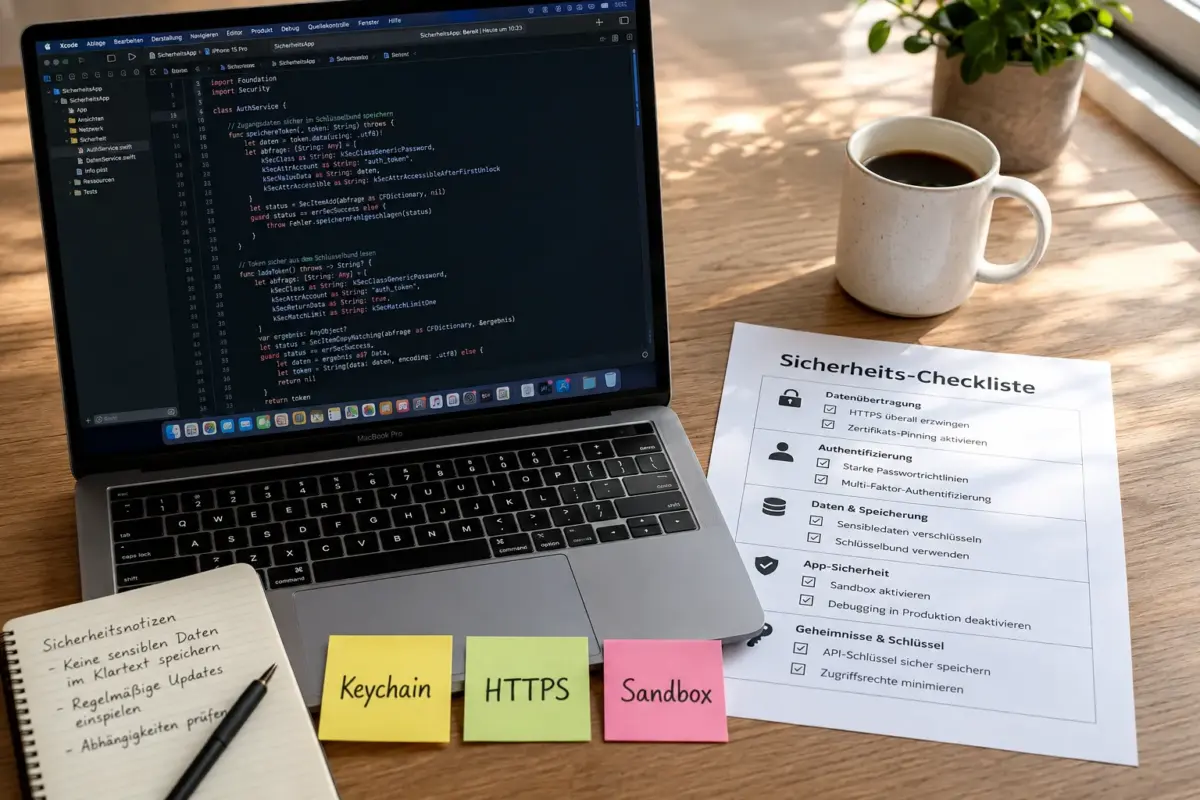 iOS-Sicherheit: Best Practices zum Schutz von Nutzerdaten und zur Vermeidung häufiger Schwachstellen 3 iOS Security Best Practices: Entwickler-Checkliste