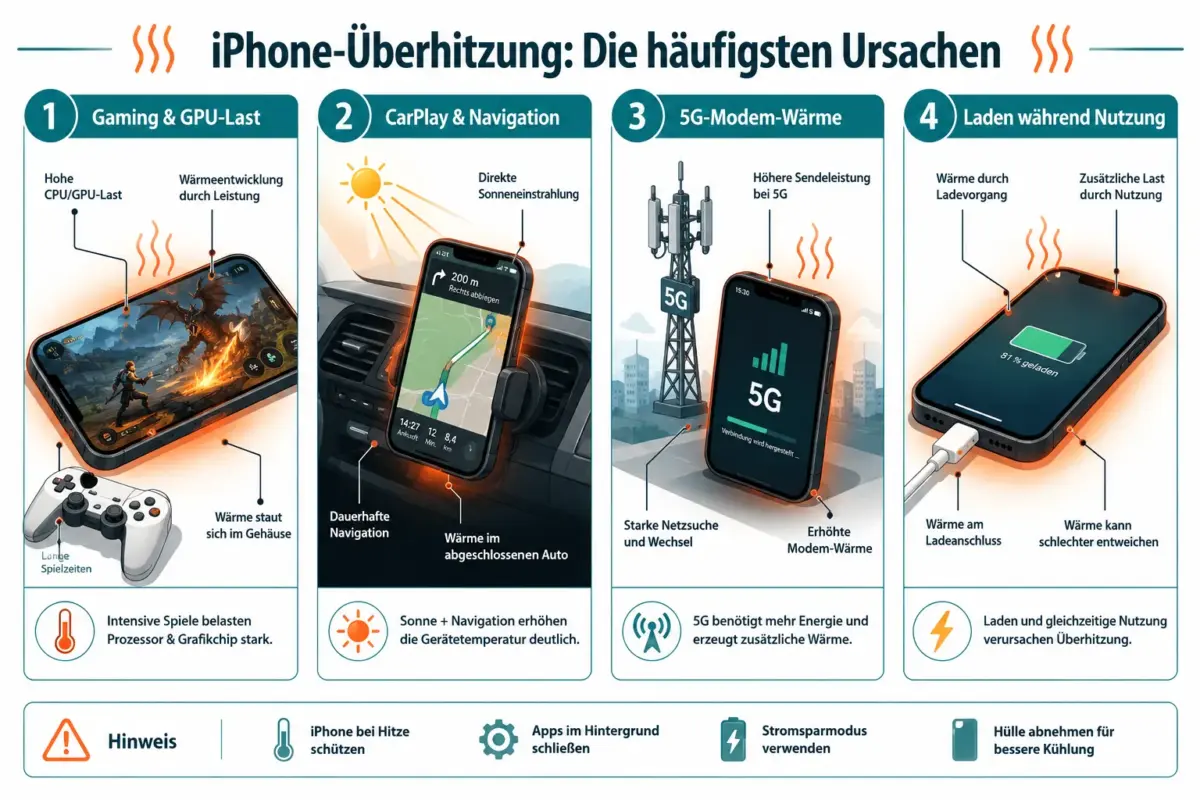 iPhone-Überhitzung stoppen bei Gaming, CarPlay und 5G 1 Ist iPhone-Überhitzung bei CarPlay normal?