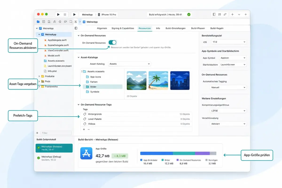 Kann App Thinning die App-Größe automatisch reduzieren?