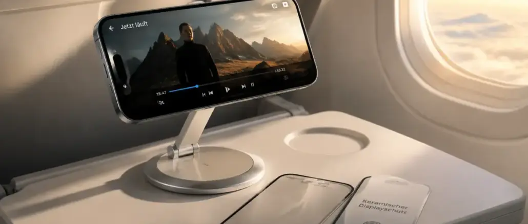 Trending iPhone accessories like airplane phone holders and advanced screen protection
