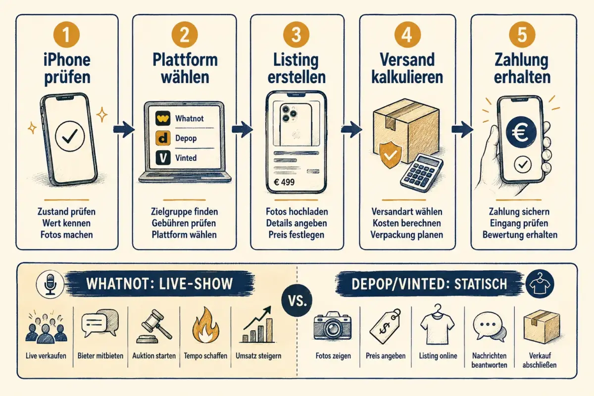 Whatnot vs. Depop vs. Vinted: Welche Resale-App ist die beste für iPhone-Verkäufer? 2 Vinted Versandkosten für iPhones im Vergleich zu Depop