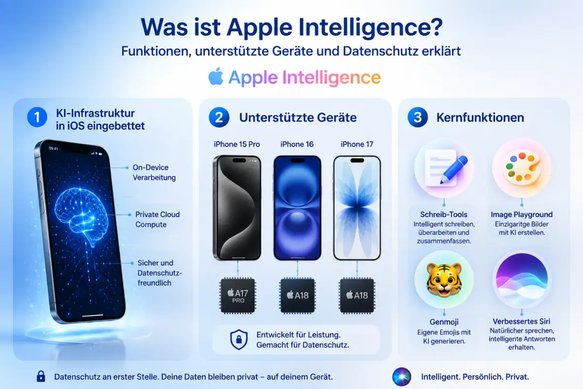 Was ist Apple Intelligence auf dem iPhone? Funktionen, Geräte und Datenschutz 2 Was ist Apple Intelligence und wie funktioniert es?