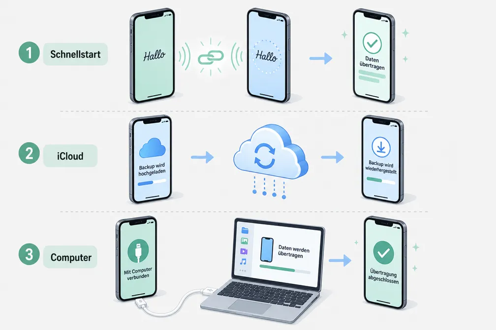 Daten aufs neue iPhone übertragen – ohne Fotos, Nachrichten oder Apps zu verlieren 1 Was ist die einfachste Methode, alles auf ein neues iPhone zu übertragen?