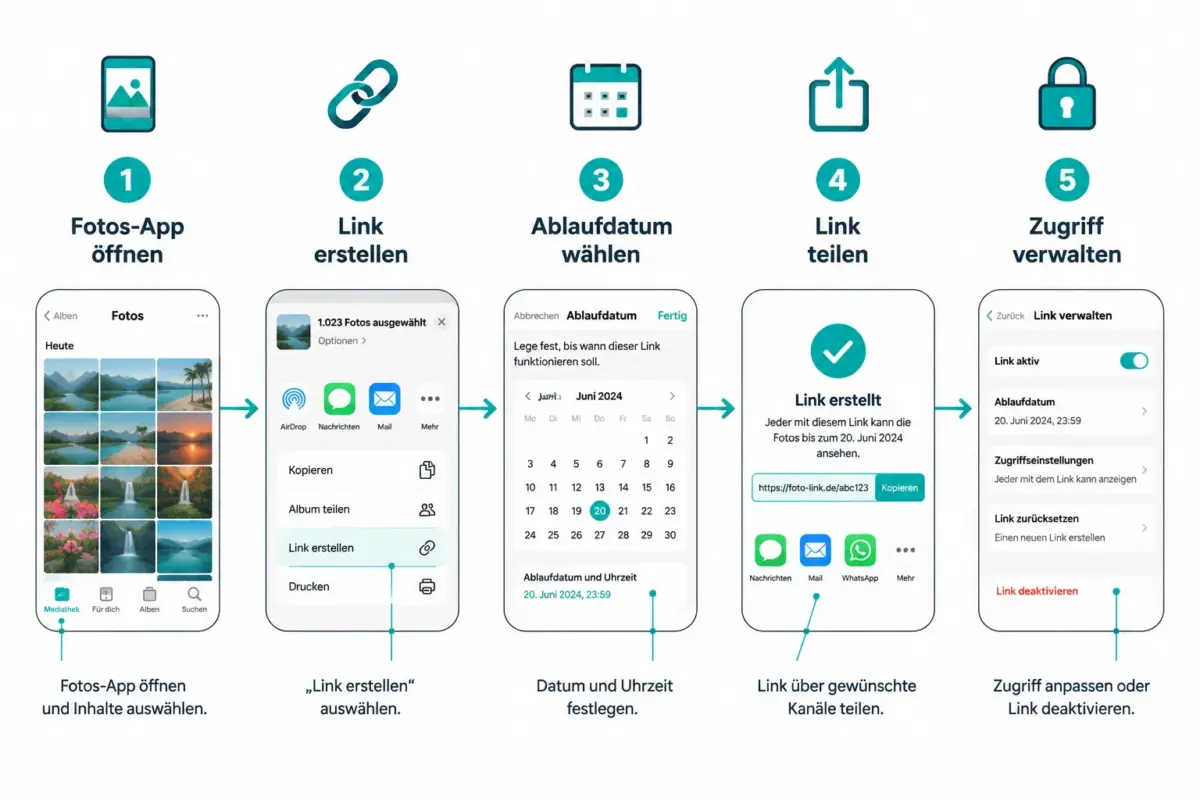 Ablaufende geteilte Fotomediathek auf dem iPhone einrichten 1 Was ist eine ablaufende geteilte Fotomediathek auf dem iPhone?