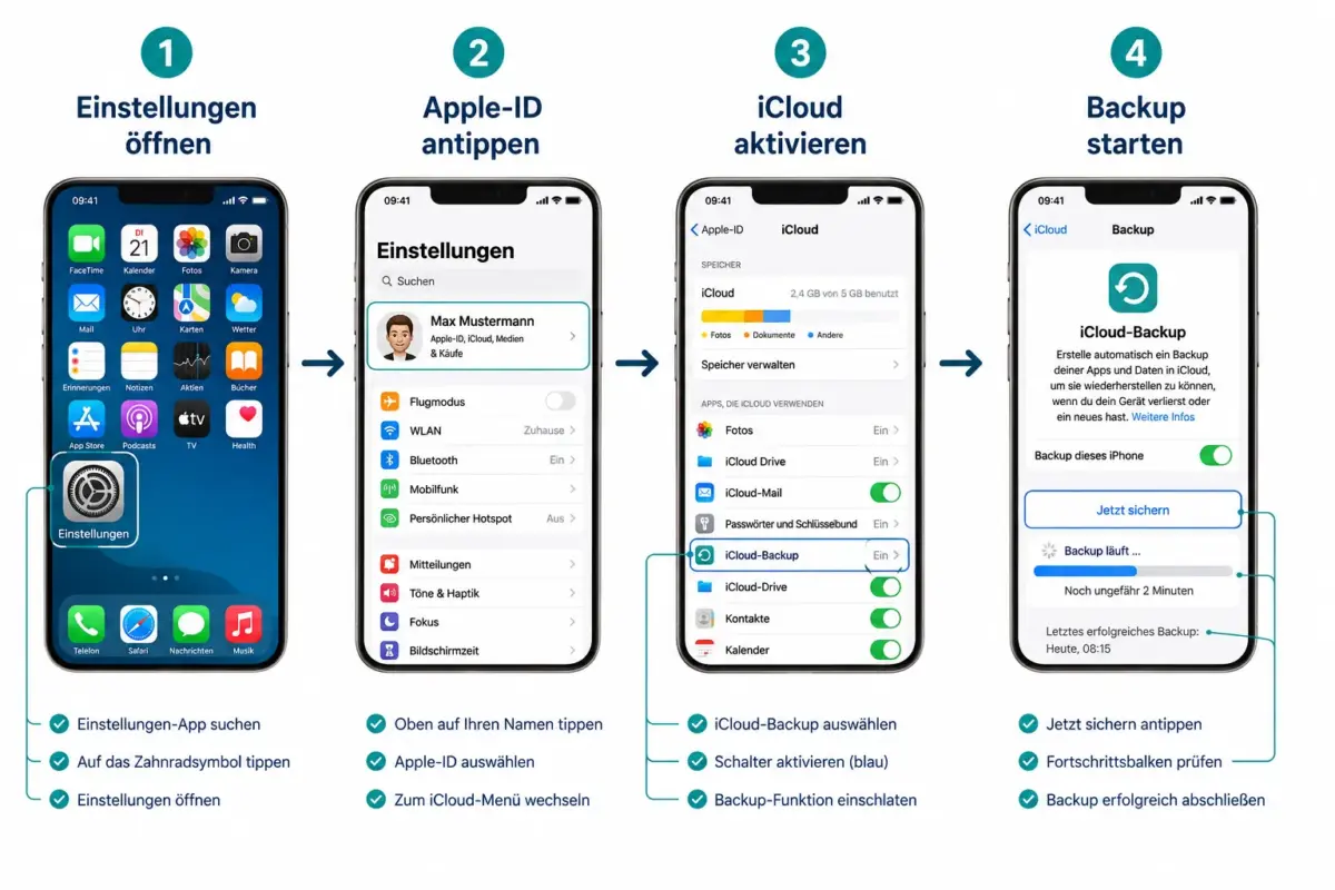 iCloud Backup auf dem iPhone: Einrichten, Wiederherstellen, Fehler beheben 1 Was ist iCloud Backup und wie funktioniert es auf dem iPhone?