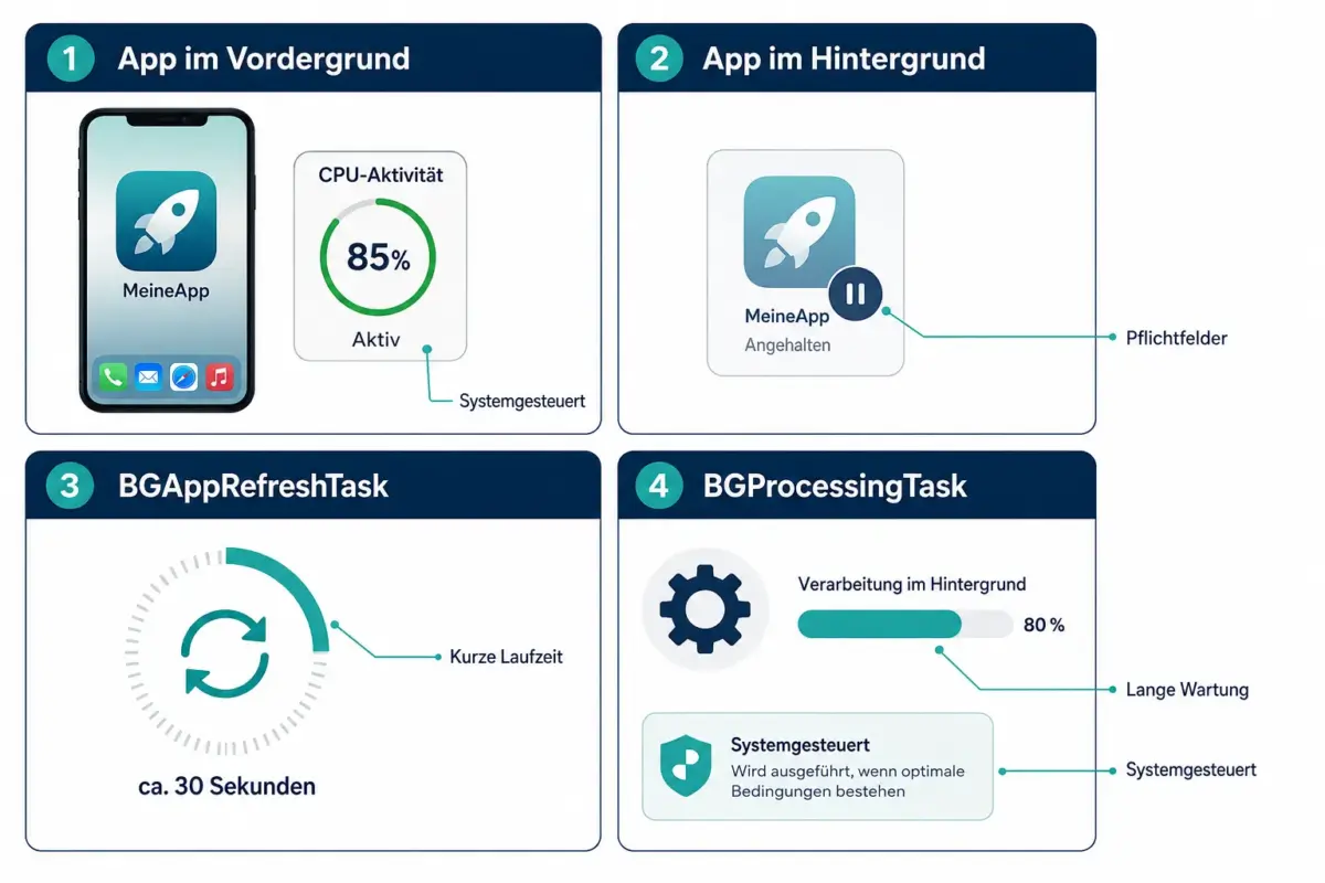Was ist iOS-Hintergrundausführung und wie funktioniert sie?