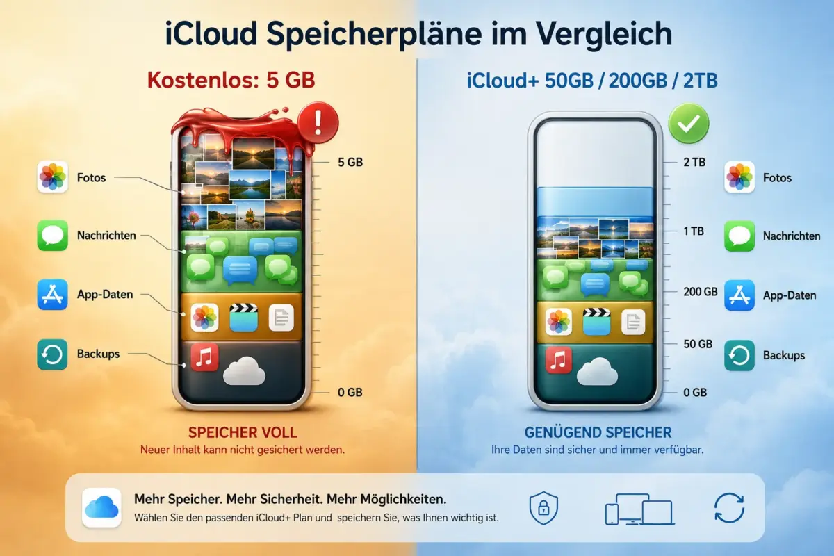 iCloud Backup auf dem iPhone: Einrichten, Wiederherstellen, Fehler beheben 2 Was kostet iCloud Backup?