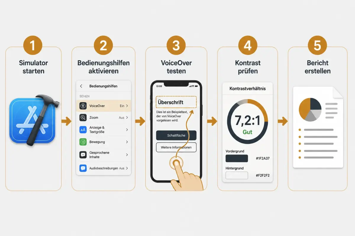 Welche iOS-Barrierefreiheitstestwerkzeuge sind für Entwickler am besten geeignet?