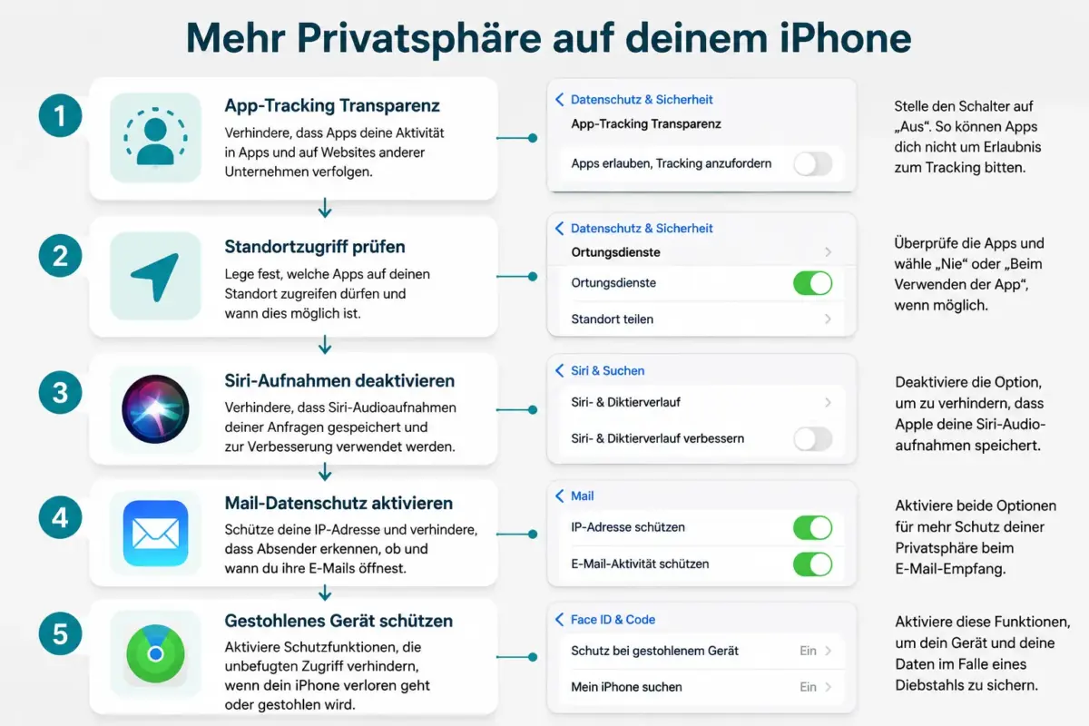 iPhone-Datenschutz: die besten versteckten iOS-Einstellungen 1 Welche iPhone-Datenschutzeinstellungen werden am häufigsten ignoriert?