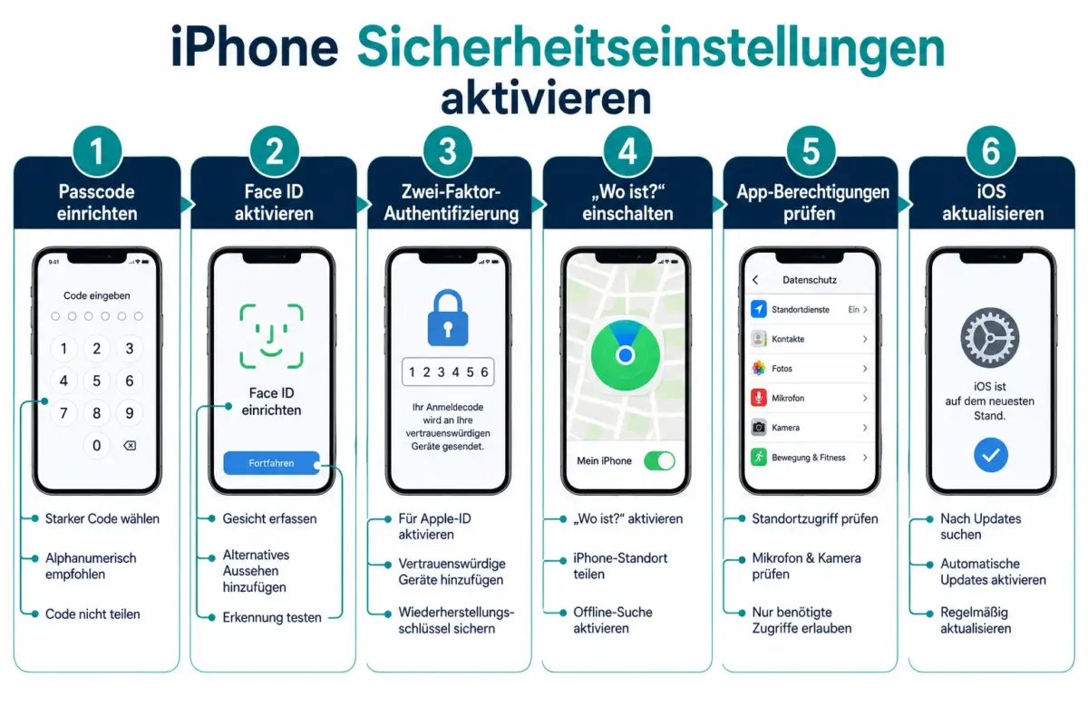 Welche iPhone-Sicherheitseinstellungen sind am wichtigsten?