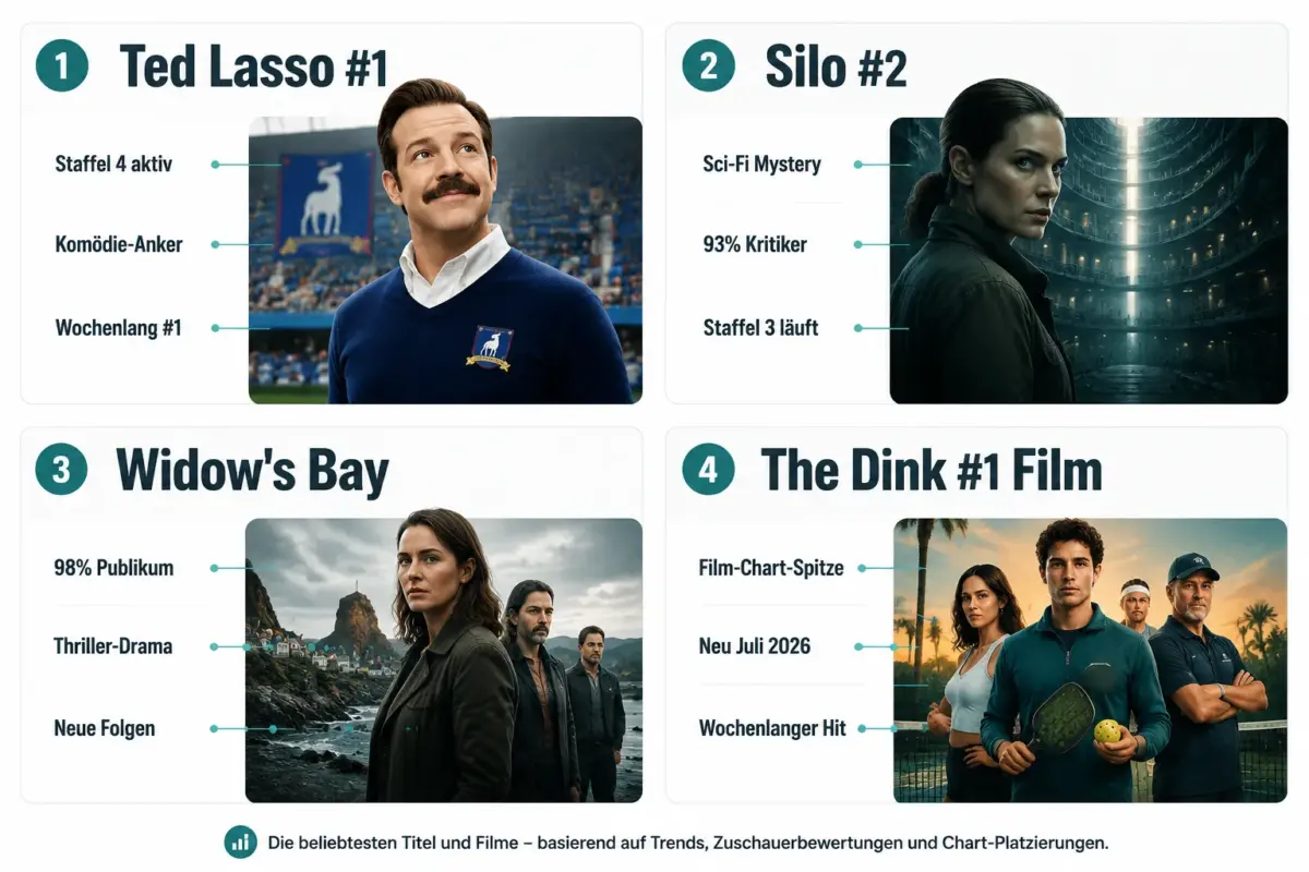 Was im Most Popular Now-Karussell von Apple TV trendet 1 Welche Serien und Filme trendet Apple TV gerade