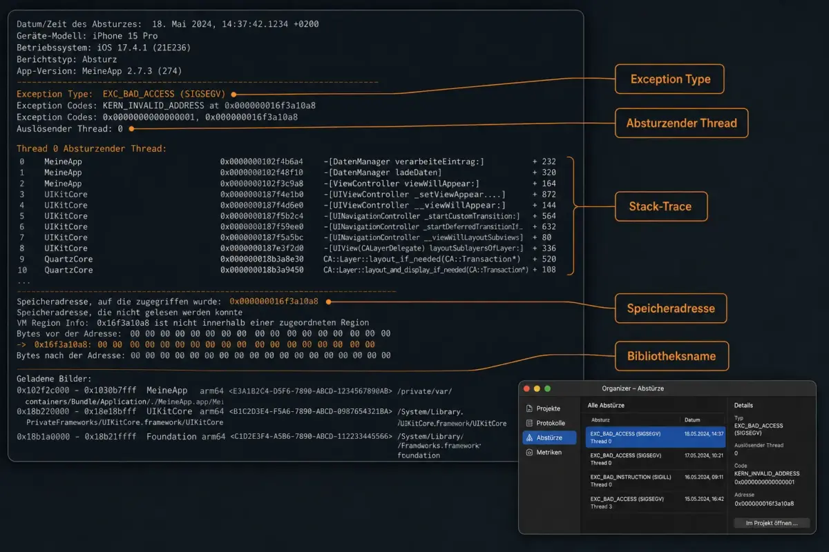 Wie liest man Crash-Reports und Stack-Traces?