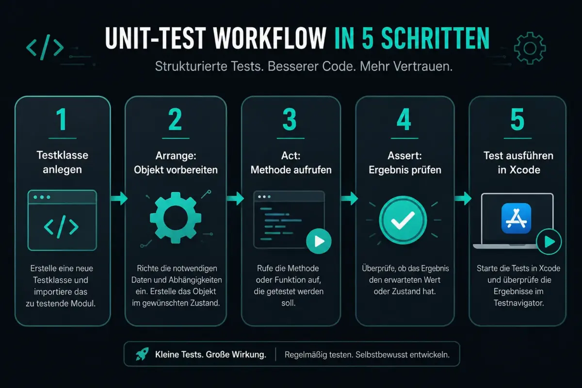 Wie schreibt man Unit-Tests in Xcode für iOS?
