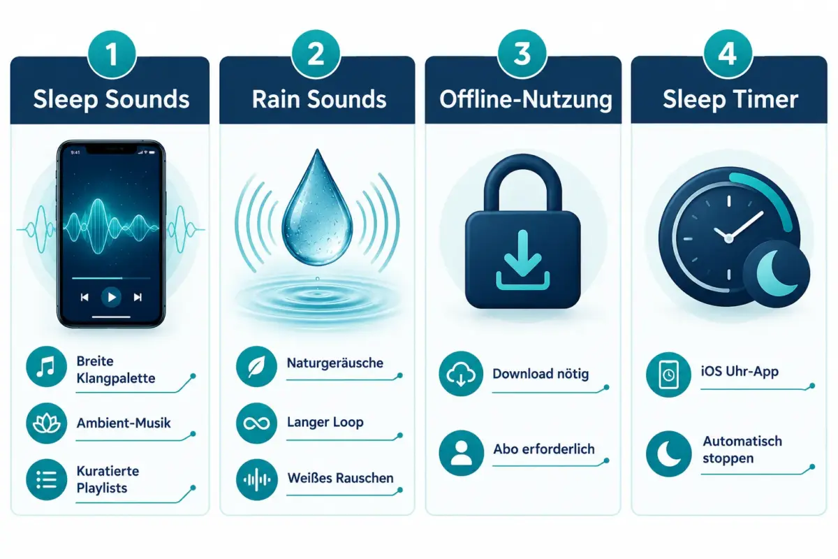 Apple Music Sleep Sounds vs. Rain Sounds: Was ist der Unterschied und was solltest du nutzen? 1 Apple Music Sleep Sounds vs. Rain Sounds: Der direkte Vergleich