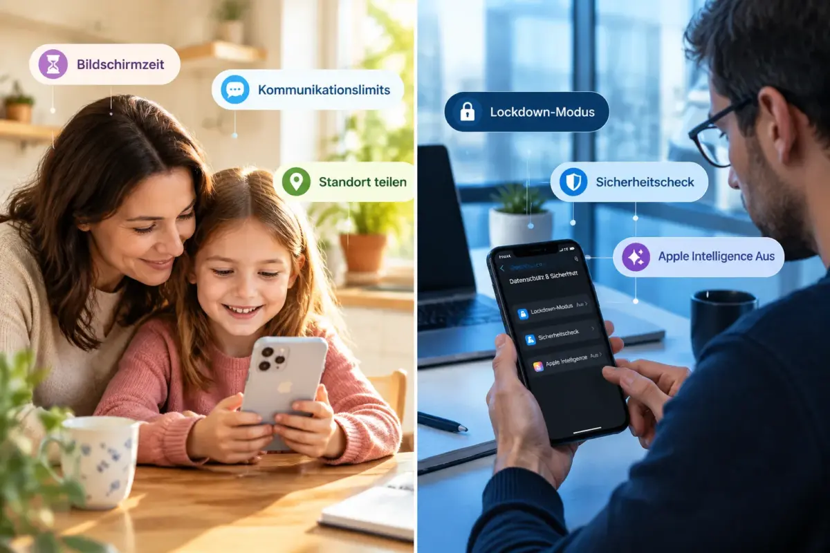 Ultimative iOS-Datenschutz-Checkliste: 25 Einstellungen nach jedem großen iPhone-Update 3 Datenschutzeinstellungen für Kinder-iPhone vs. Erwachsenen-iPhone
