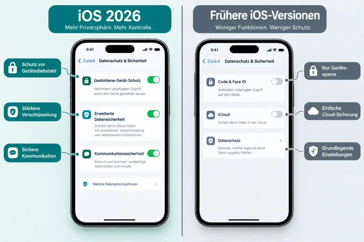 Neue iOS-Datenschutz- und Sicherheitseinstellungen, die du 2026 ändern solltest: Ein Experten-Leitfaden 2 iOS-Datenschutzeinstellungen für Familien versus Einzelnutzer