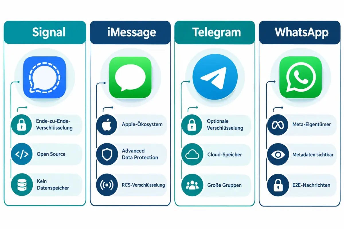 Die besten datenschutzorientierten iOS-Apps 2026: Sichere Nachrichten, Browsing und Speicher fürs iPhone 1 Signal vs. Telegram vs. WhatsApp: Welche App ist am privatesten?