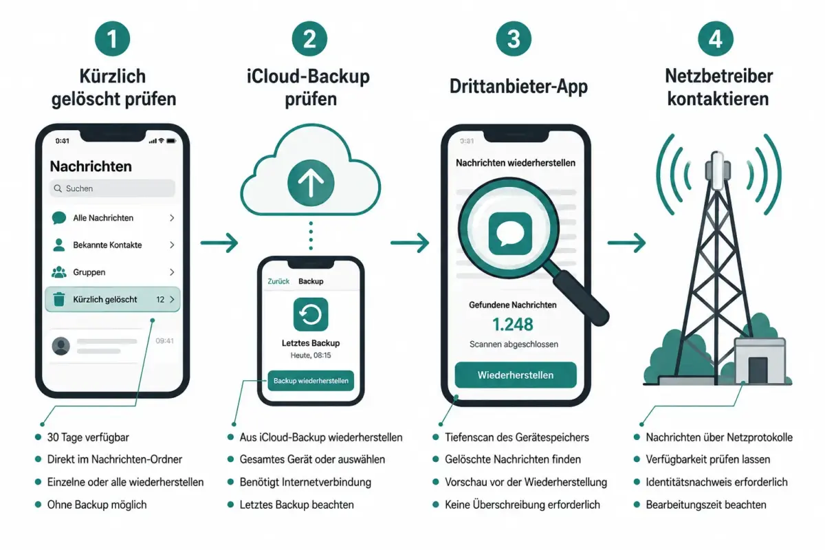 Gelöschte iPhone-Nachrichten ohne Backup wiederherstellen 1 So nutzt man den Ordner "Zuletzt gelöscht" in iOS 16 bis iOS 18