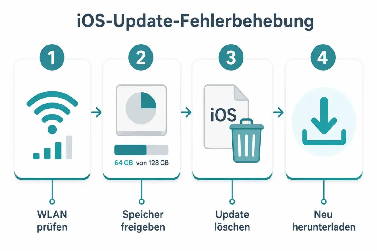 iOS-Update hängt oder schlägt fehl am iPhone: Von „Update wird vorbereitet“ bis Wiederherstellungsmodus 1 Warum bleibt mein iPhone beim Update hängen?
