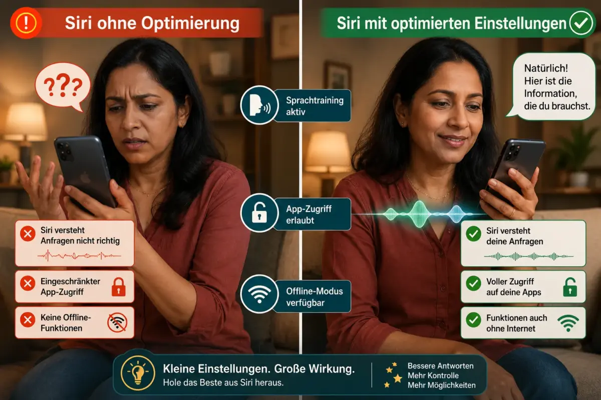 Siri auf dem iPhone verbessern: Einstellungen, Berechtigungen und Workflow-Tipps 2 Warum versteht Siri mich nicht und wie lässt sich das beheben