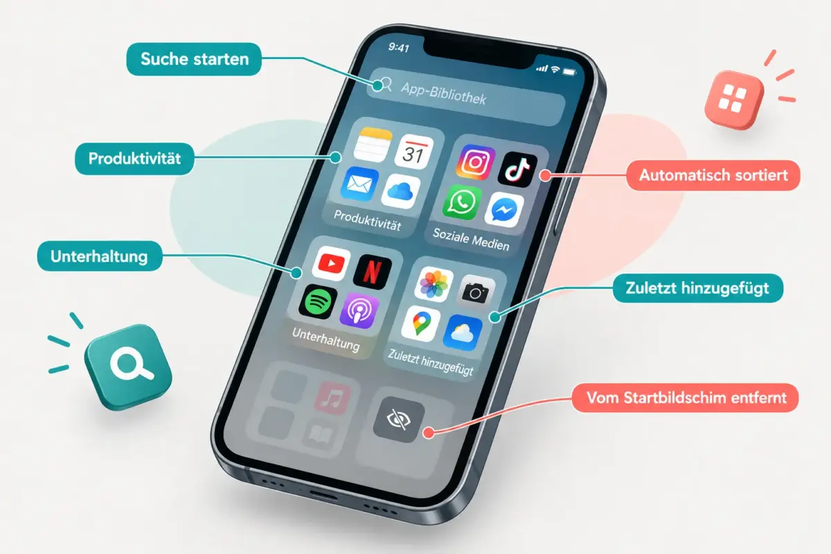 iOS-Startbildschirm anpassen: Widgets, Fokus-Modi und App-Mediathek-Tricks 3 Was ist die App-Mediathek und wie nutzt man sie richtig?