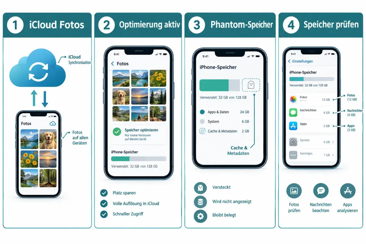 iPhone Storage Full But Photos Are in iCloud? Fixing ‘Phantom’ Storage Problems 1 Was ist Phantom-Speicher auf dem iPhone und wie wird er bereinigt?