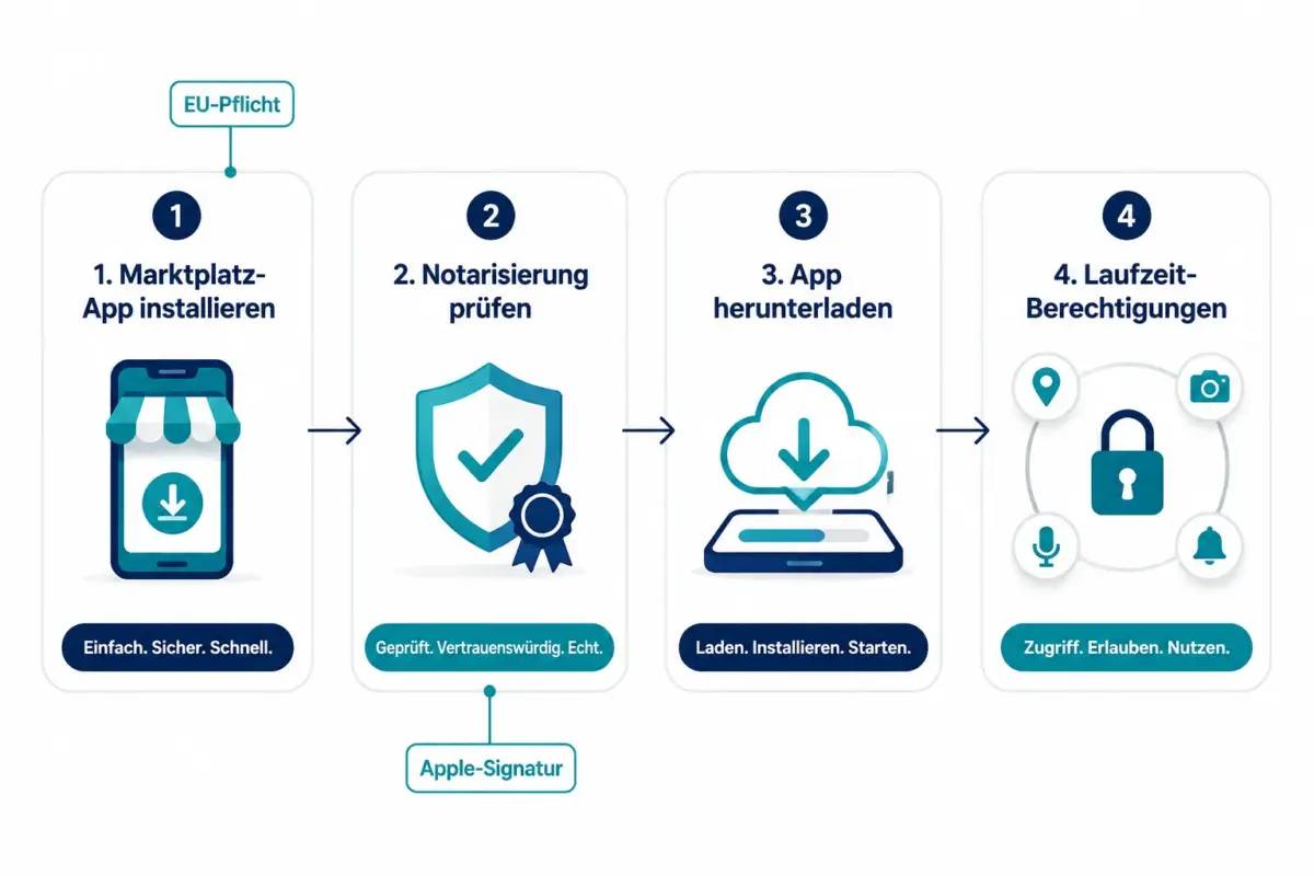 iOS Sideloading erklärt: Wie Drittanbieter-App-Stores auf dem iPhone funktionieren und was das für deine Sicherheit bedeutet 1 Was ist Sideloading auf dem iPhone und wie funktioniert es?