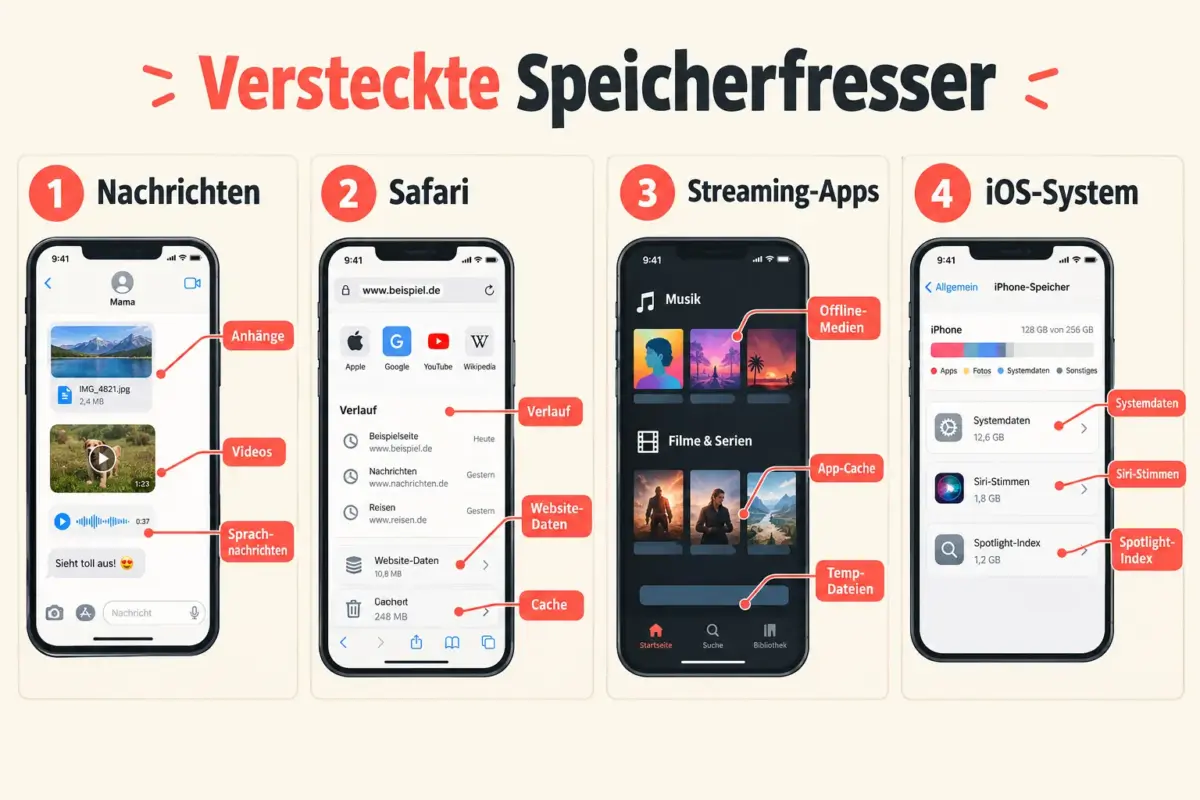 Warum sich der iPhone-Speicher immer wieder füllt: Versteckte iOS-Datenquellen sicher bereinigen 2 Welche App-Caches lassen sich sicher löschen?