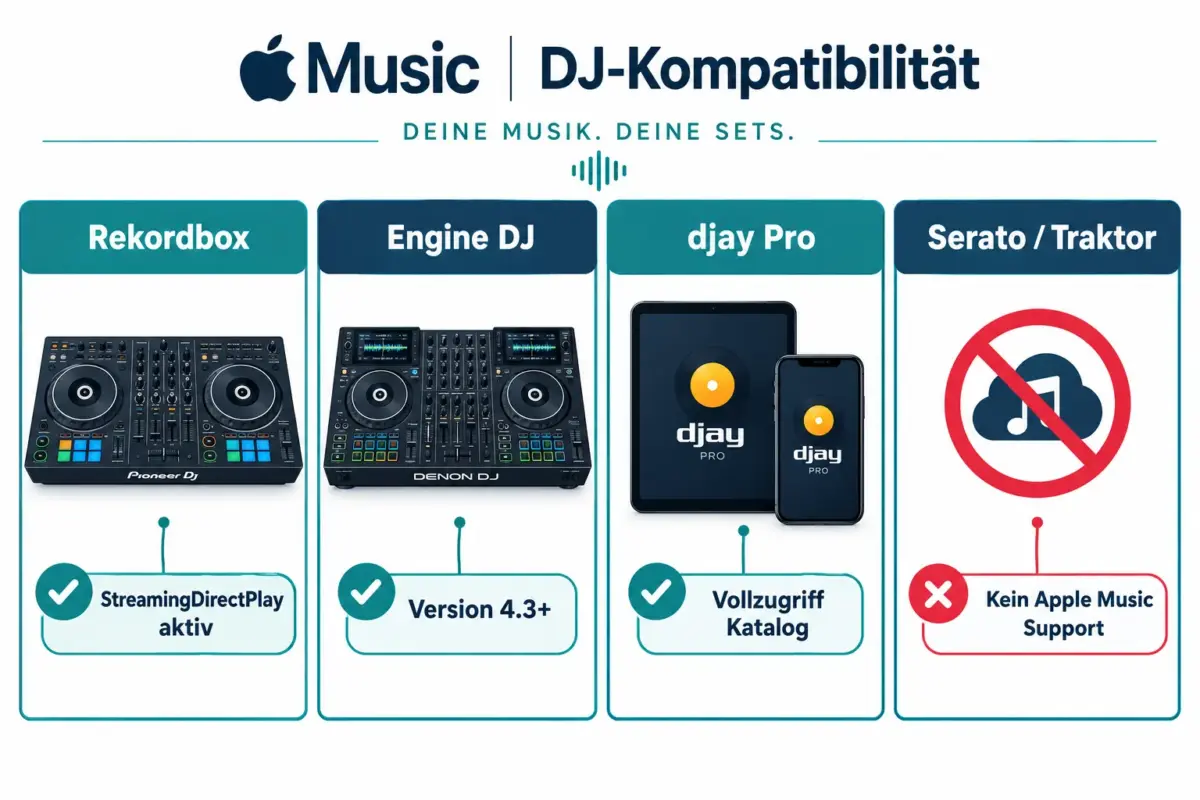 Apple Music für DJs: Katalog, Downloads, Apps und was wirklich geht 1 Welche DJ-Apps funktionieren mit Apple Music?