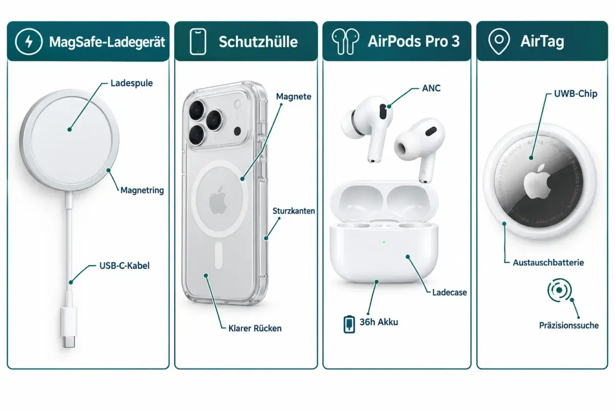 Das beste iPhone-Zubehör 2026: Alltagshelfer, MagSafe-Must-Haves und was man weglassen sollte 1 Welche iPhone-Zubehörteile sind 2026 wirklich unverzichtbar?