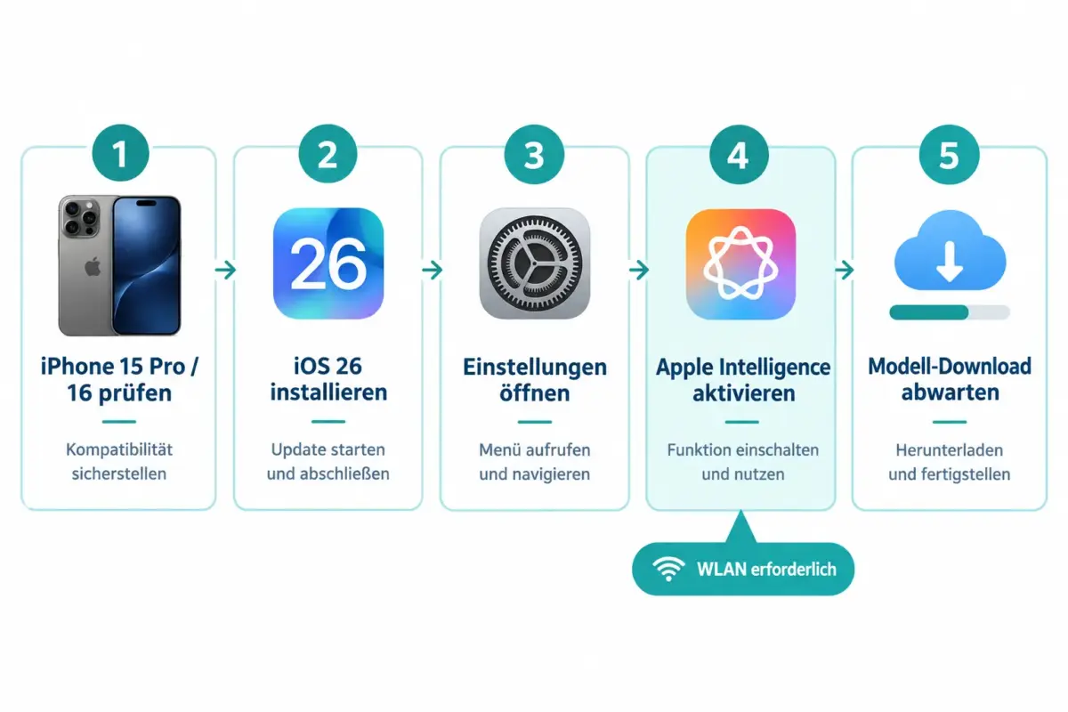 Apple Intelligence auf dem iPhone: 10 Alltagsaufgaben, die es verändert, und wie man jede Funktion aktiviert 1 Wie aktiviert man Apple Intelligence auf dem iPhone?