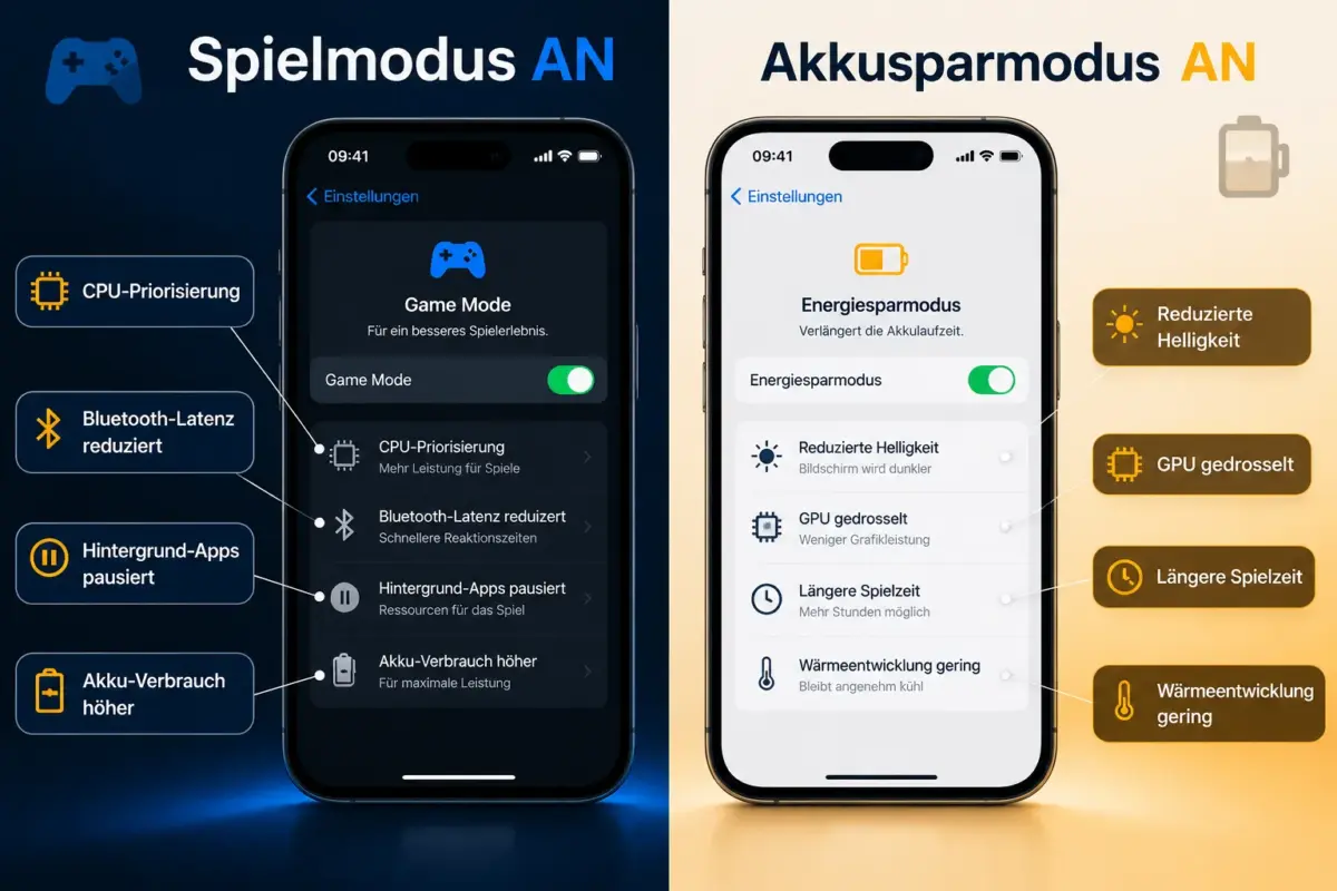 Wie aktiviert man den Akkusparmodus beim iPhone-Gaming?