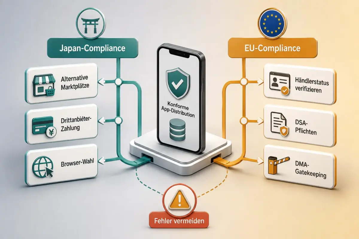 Neue iOS-Wettbewerbsregeln: Japans MSCA-Änderungen und die EU-Händlerstatus-Pflicht 3 Wie registriere ich mich als Händler in der EU für iOS-Apps?