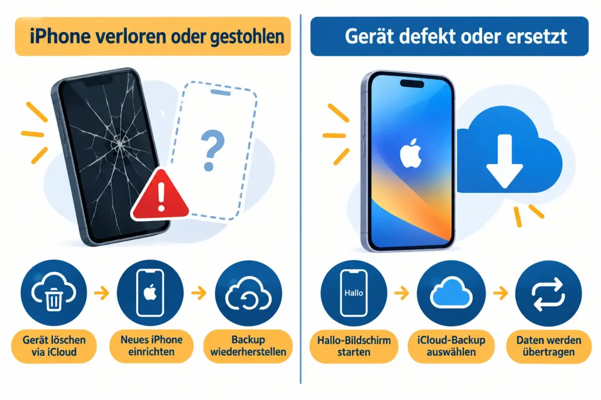 Wie stelle ich mein iPhone aus einem iCloud-Backup wieder her?