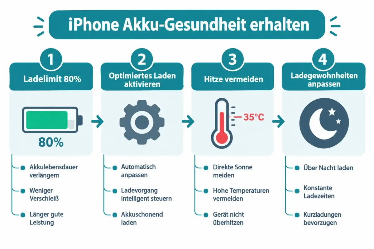 iPhone-Akkugesundheit auf 100 % halten: realistische Gewohnheiten, die wirklich zählen 1 Wie sich die iPhone-Akkugesundheit in der Praxis schützen lässt