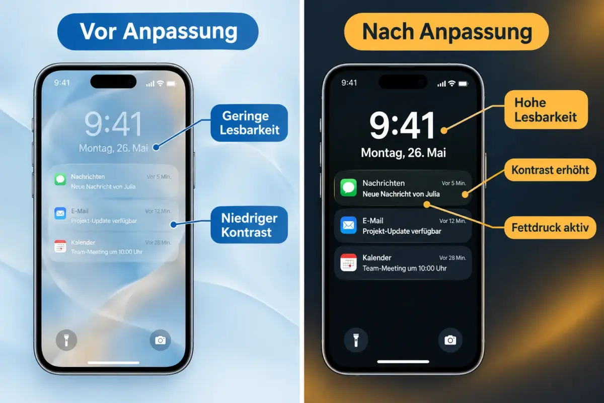iOS 27 leichter lesbar machen: Liquid Glass Kontrast, Schriftgröße und Anzeigeeinstellungen 2 Beste Bedienungshilfen-Einstellungen für das Lesen auf dem iPhone