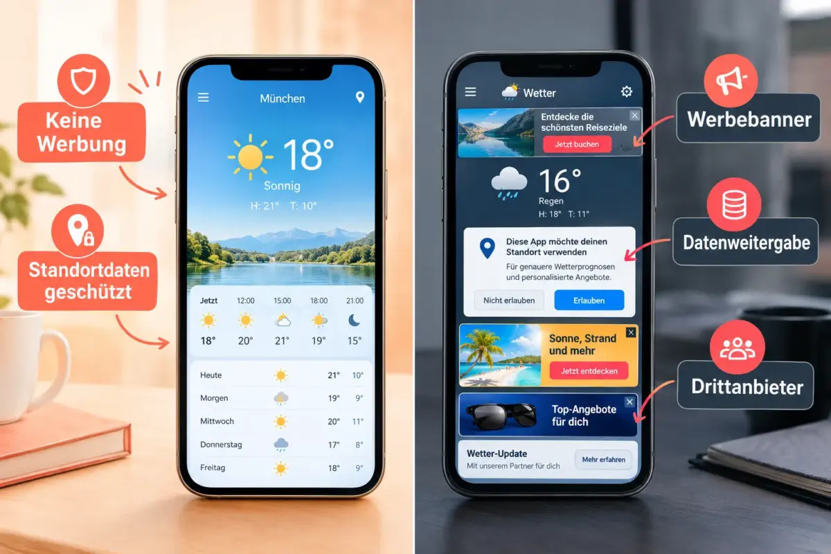 Beste iPhone-Wetter-Apps 2026: Genauigkeit, Radar und Datenschutz 2 Nutzt Apples Standard-Wetter-App Standortdienste?