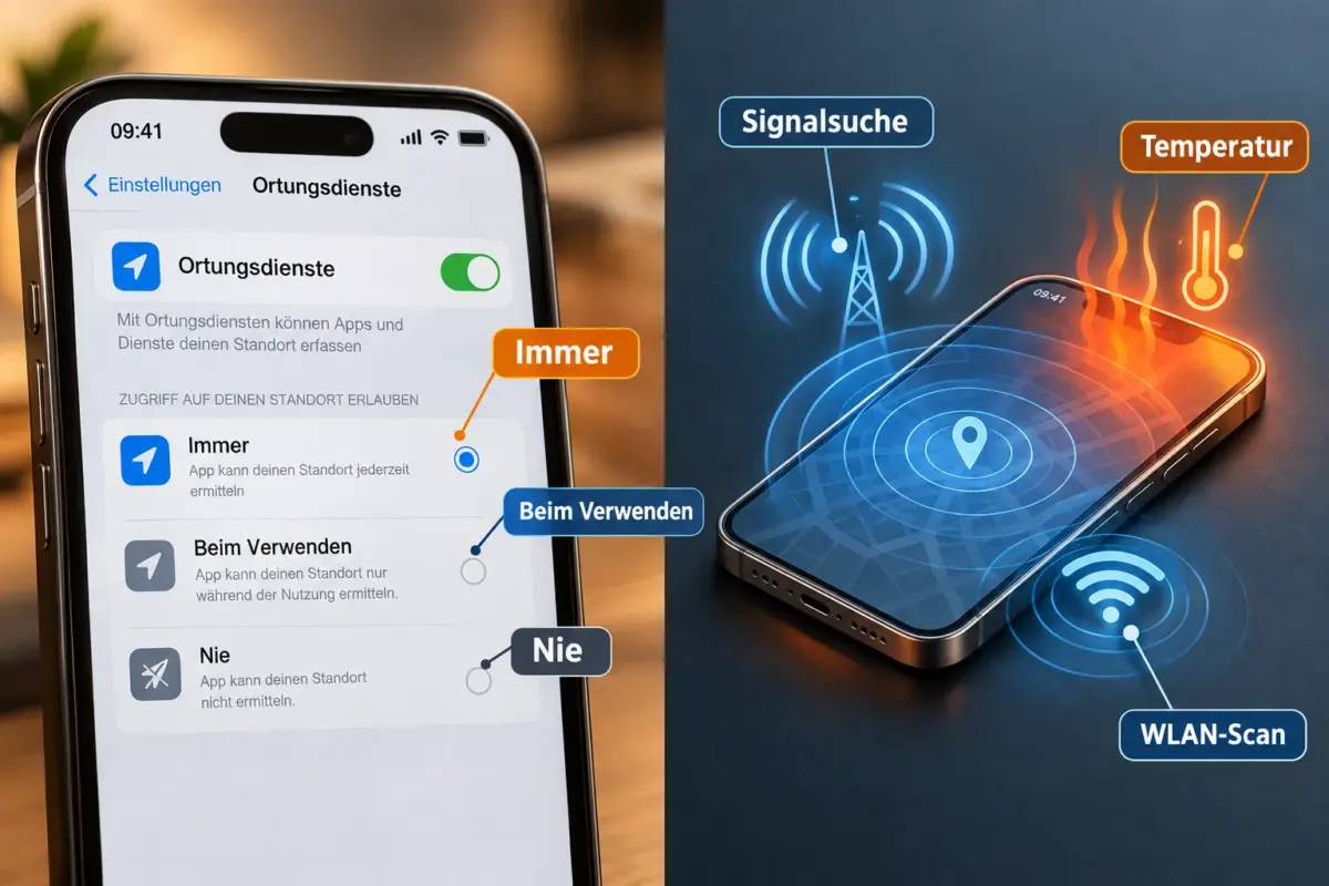 iOS-Akkuverbrauch beheben: Ein diagnostischer Workflow zum Aufspüren der Apps und Einstellungen mit dem höchsten Stromverbrauch 2 Ortungsdienste und Akkuverbrauch: Wie viel macht das aus?