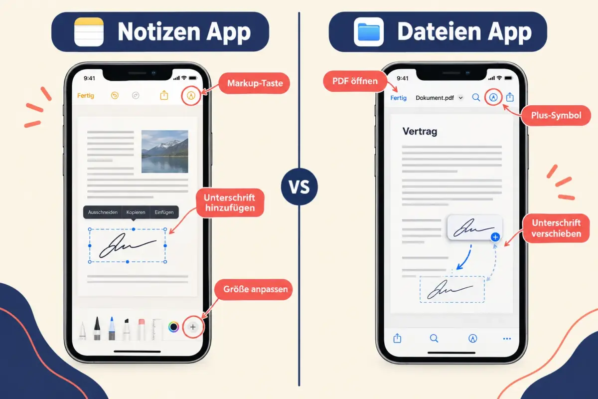 Dokumente mit dem iPhone scannen und PDFs unterschreiben, ohne zusätzliche Apps 2 PDF auf dem iPhone unterschreiben, ohne App herunterzuladen