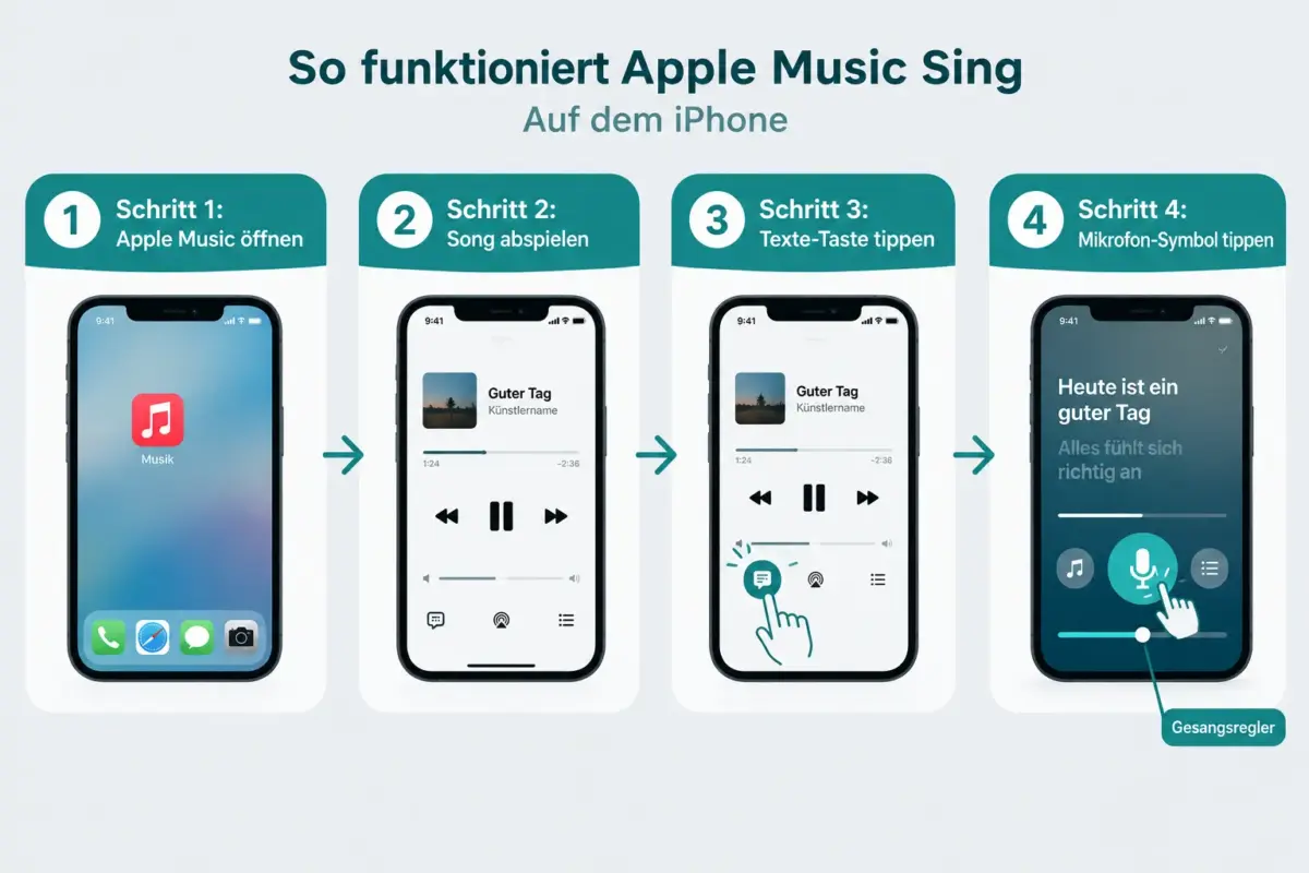Apple Music Sing nutzen: Kompatible iPhones, Lyrics-Steuerung und Gesangseinstellungen 1 So aktiviert man die Lyrics-Ansicht und den Gesangs-Schieberegler
