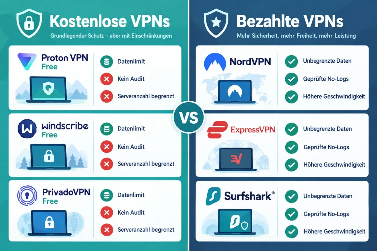 Beste kostenlose VPN-Apps fürs iPhone: Datenschutz, Geschwindigkeit und Sicherheit im Vergleich 2 Speichern kostenlose VPNs Nutzerdaten und Aktivitäten