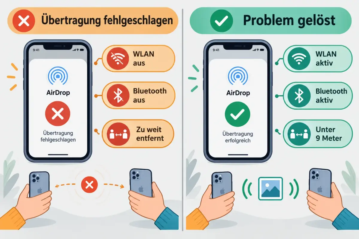 AirDrop sicher nutzen: Sichtbarkeit, Kompatibilität, Übertragungsfehler und Datenschutz 2 Warum funktioniert AirDrop nicht zwischen iPhone und Mac?